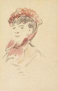 Edouard Manet Femme au chapeau rouge (mk40) oil painting picture wholesale